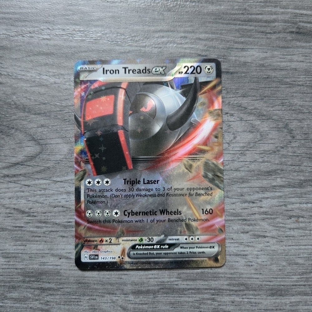 Iron Treads ex #143 Pokemon Scarlet & Violet Holo Card
